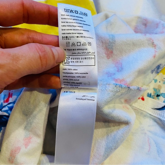 Joules Lemon Border Floral Riviera‎ Print Jersey Dress Preppy Yellow - Picture 9 of 9